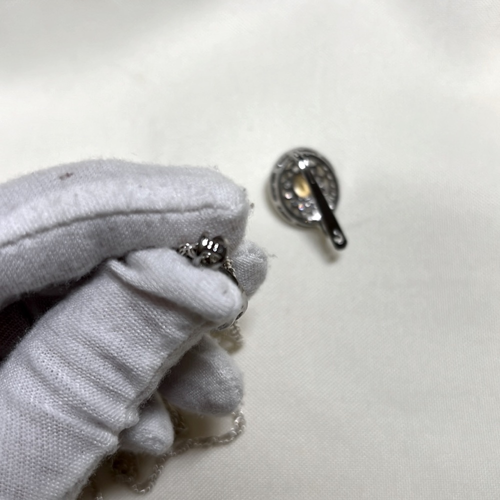 Yellow citrine original stone & American diamonds 925 mark silver jewelry #291 - Picture 8 of 15